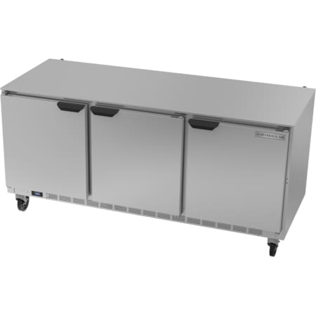 Beverage-Air Refrigerator, Undercounter, Three Door, 72" W, 17.88 cu. ft., 115 Volt UCR72AHC